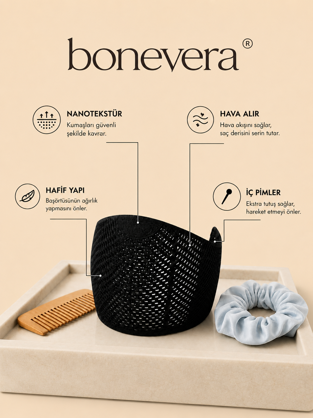 Bonevera® İğnesiz Kaymaz Bone